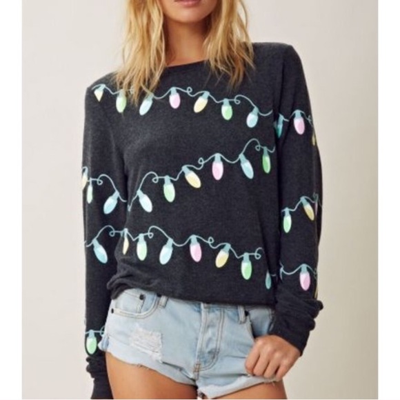 Christmas 🎄 Sweater 🌟Host Pick🌟Wildfox Glowing Lights Sweater - Picture 2 of 4